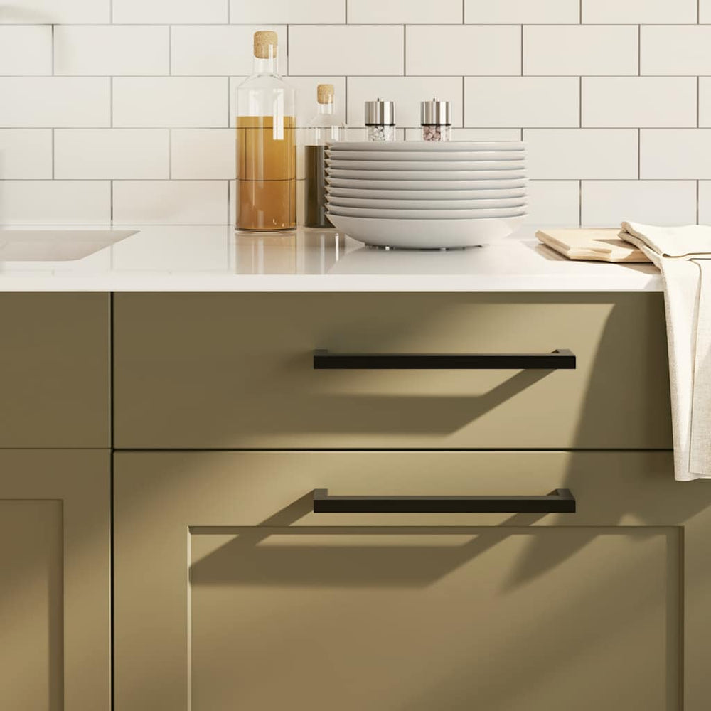vidaXL Furniture Handles 5 pcs. Black 224 mm Stainless Steel