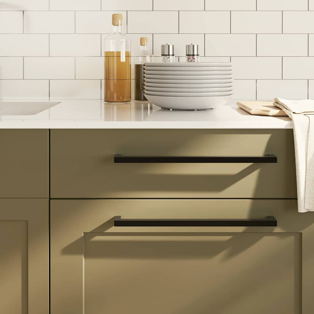 vidaXL Furniture Handles 5 pcs Black 320 mm Stainless Steel