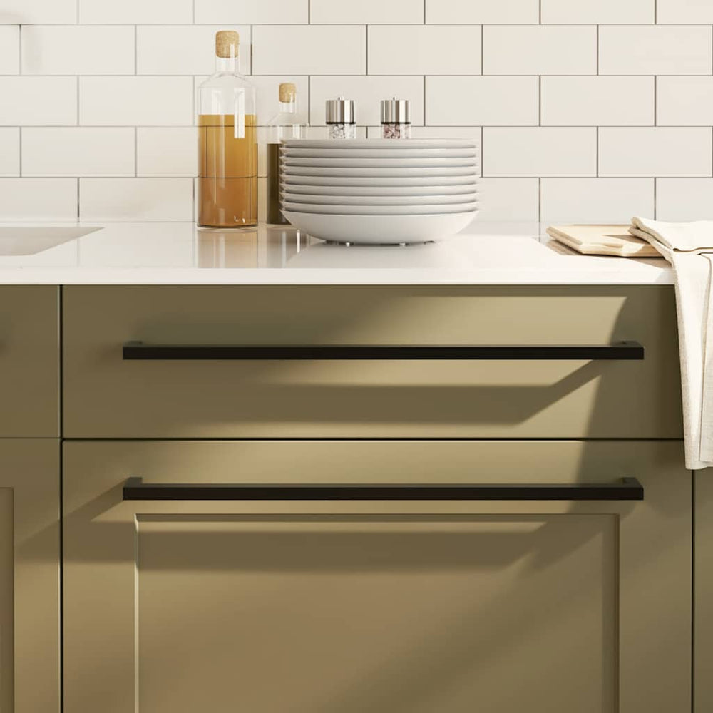 vidaXL Furniture Handles 5 pcs. Black 480 mm Stainless Steel