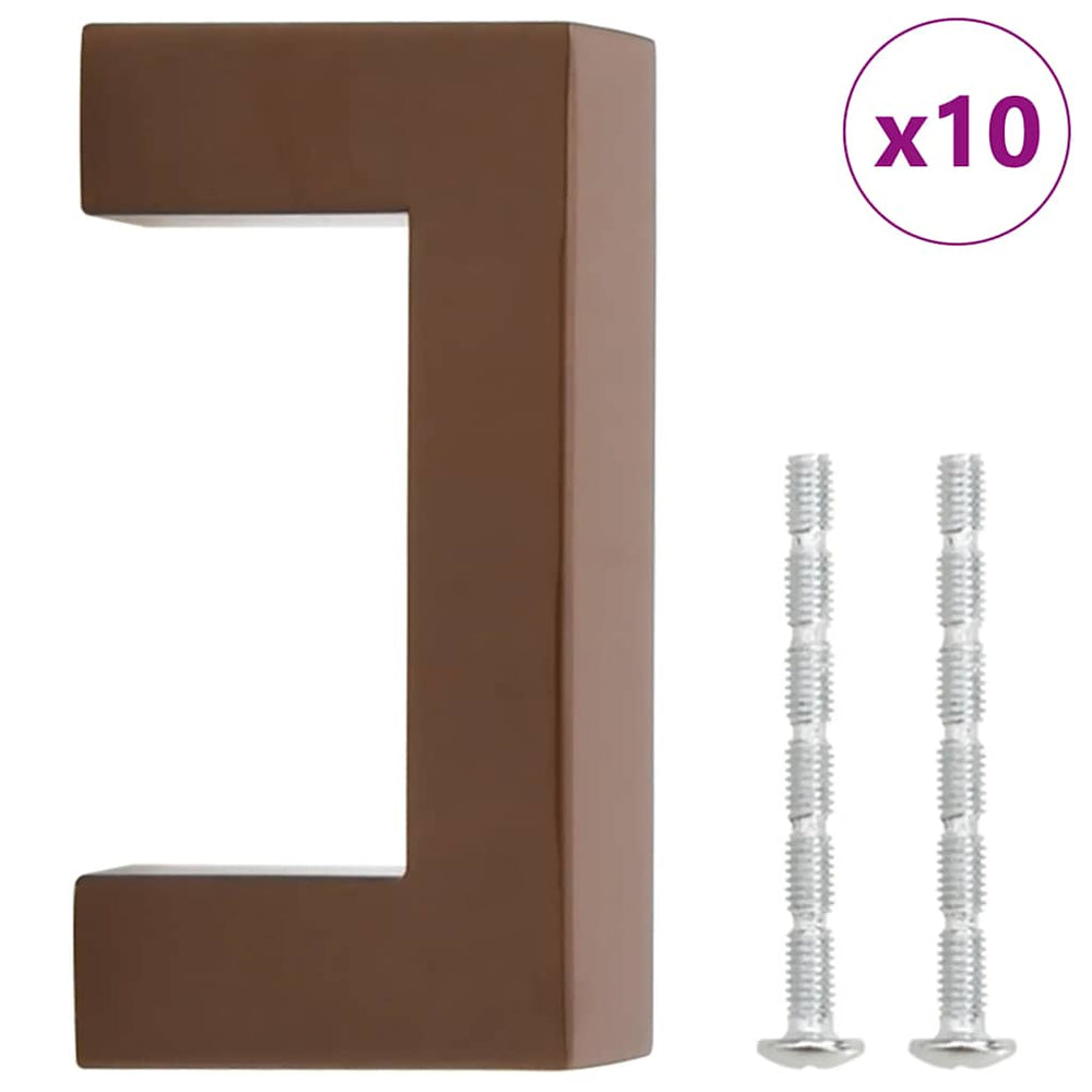 vidaXL Furniture Handles 10 pcs Bronze 64 mm Stainless Steel