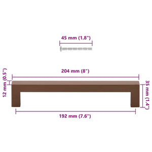 vidaXL Furniture Handles 5 pcs. Bronze 192 mm Stainless Steel