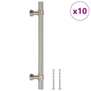 vidaXL Furniture Handles 10 pcs. Silver 128 mm Stainless Steel