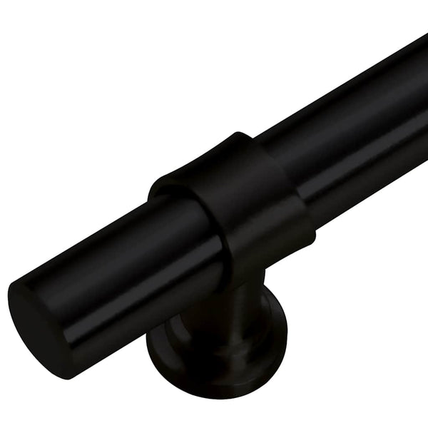vidaXL Furniture Handles 5 pcs. Black 224 mm Stainless Steel