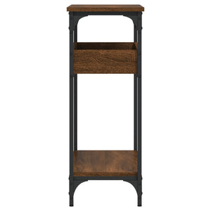 vidaXL Console Table with Storage Brown Oak Look 75x29x75cm