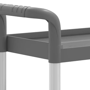 vidaXL 3-Tier Rolling Cart Grey 77x34x72 cm Aluminium