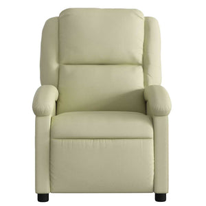 vidaXL Massage Recliner Cream Genuine Leather