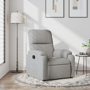 Hellgrauer Relaxsessel mit Mikrofaser