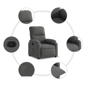 Dunkelgrauer Relaxsessel mit Mikrofaser