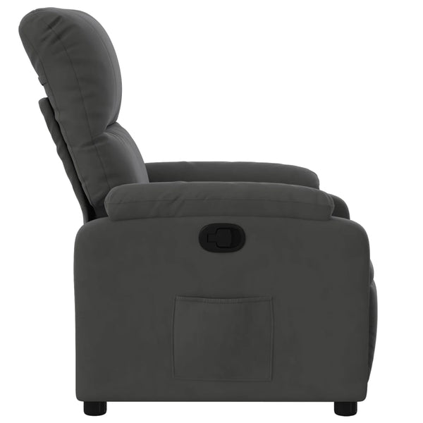 Dunkelgrauer Relaxsessel mit Mikrofaser