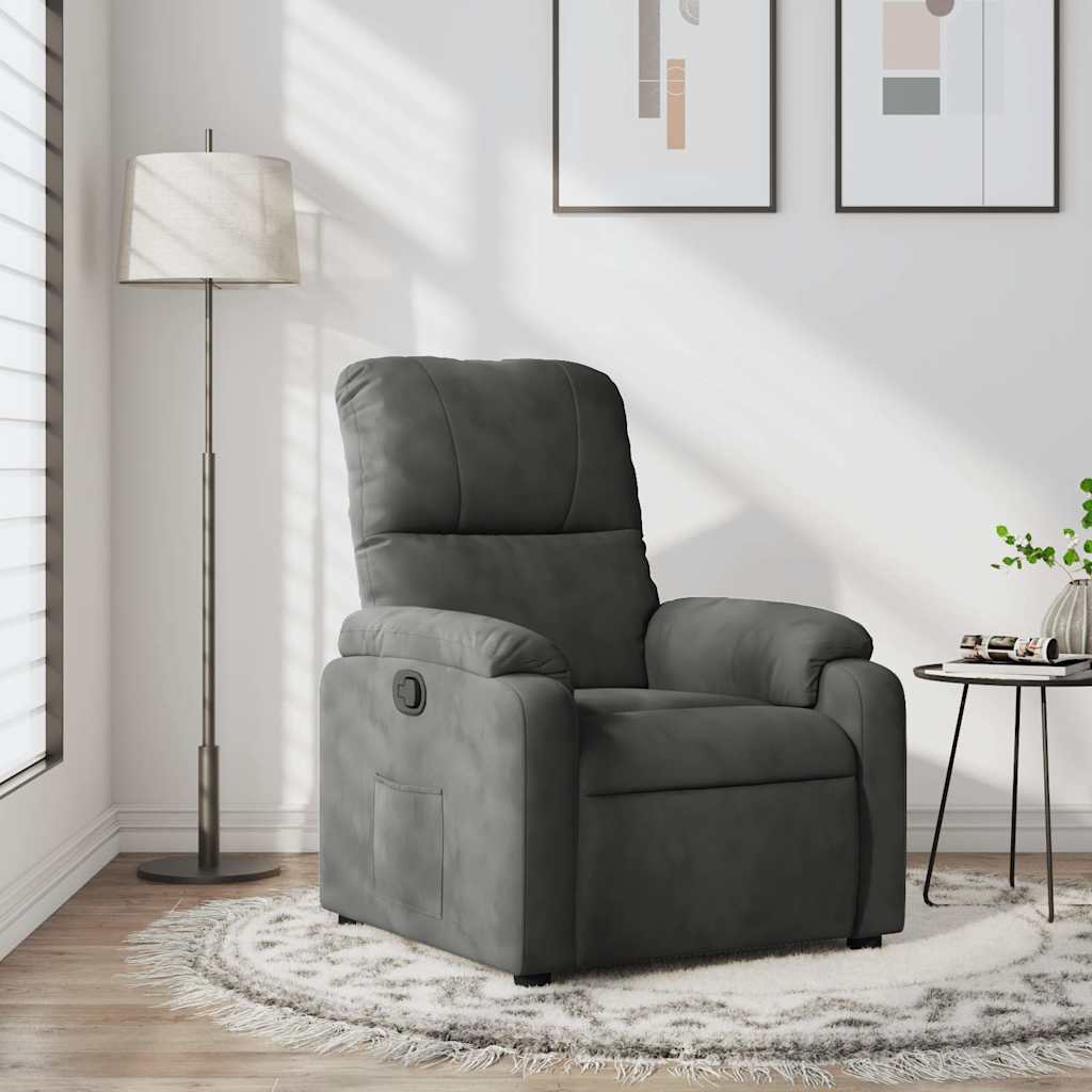 Dunkelgrauer Relaxsessel mit Mikrofaser