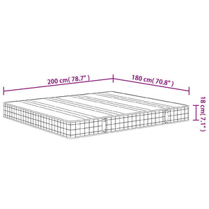 vidaXL Bonnell Sprung Mattress Medium 180x200 cm