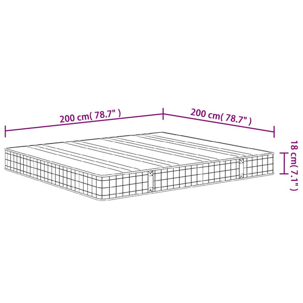 vidaXL Bonnell Spring Mattress Medium 200x200 cm