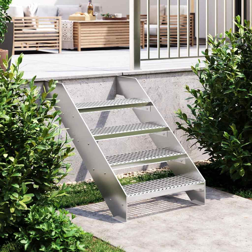 vidaXL Grating Step 60x24x7 cm Galvanized Steel