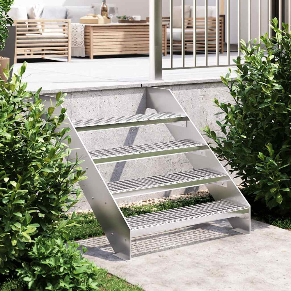 vidaXL Grating Step 80x24x7 cm Galvanized Steel