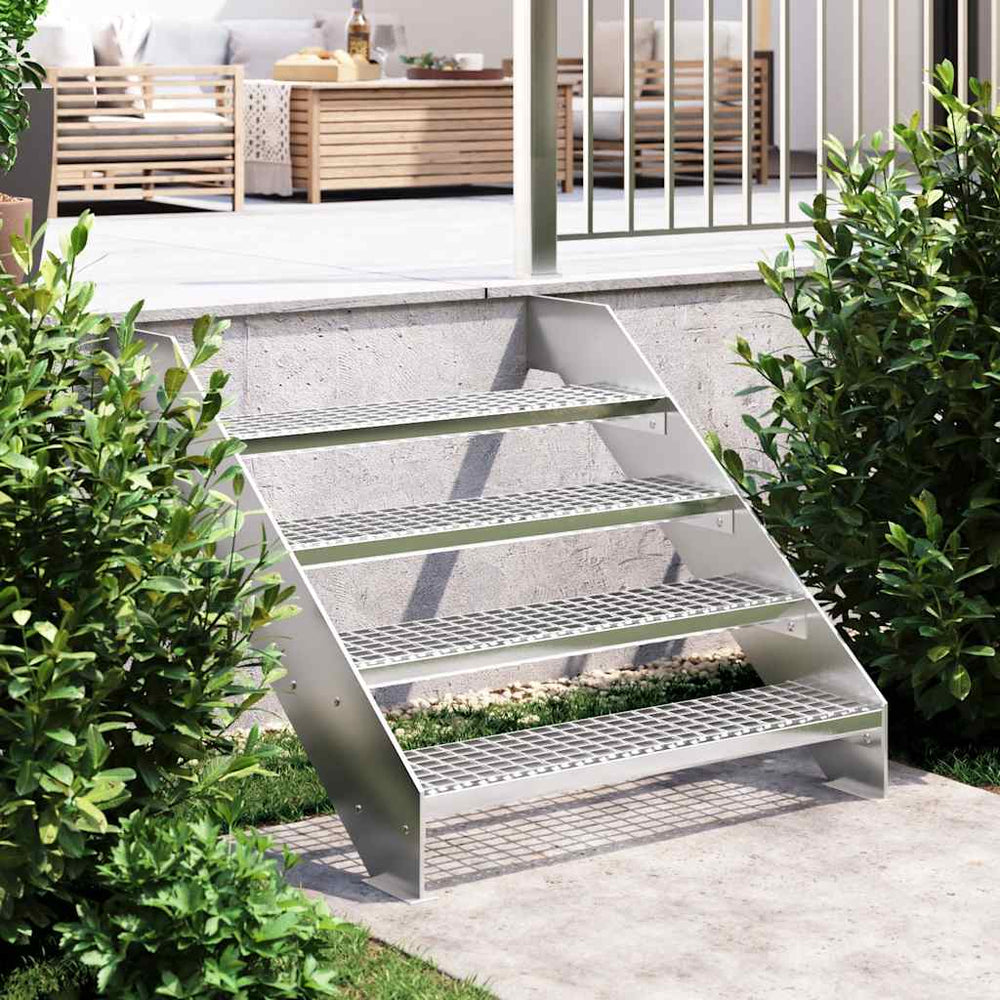 vidaXL Grate Step 90x24x7 cm Galvanized Steel