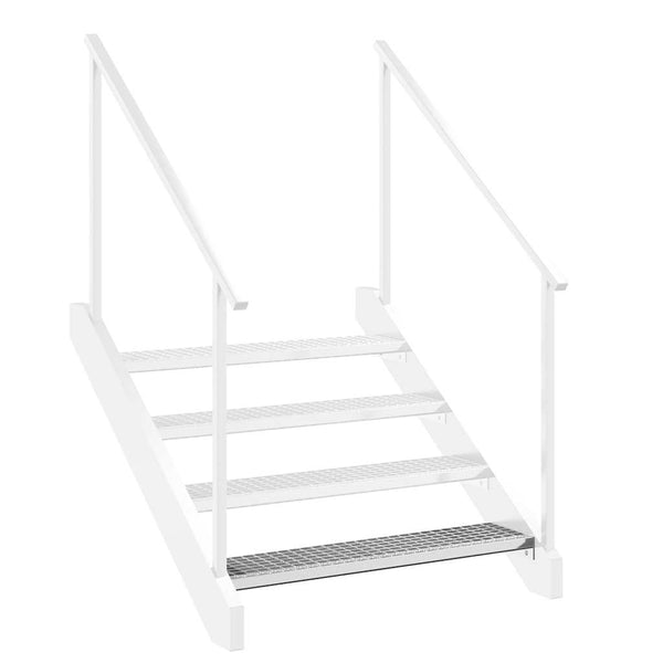 vidaXL Grating Step 100x24x7 cm Galvanized Steel