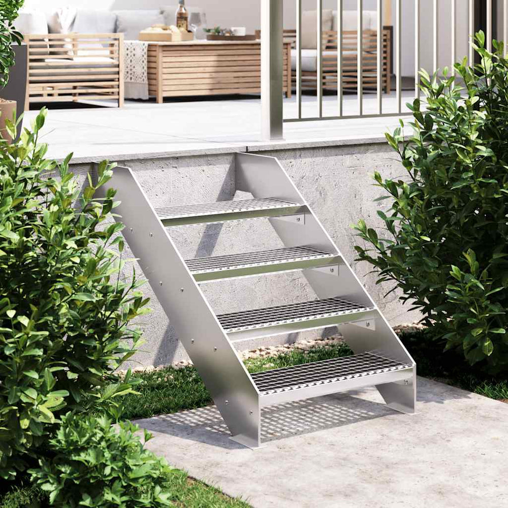 vidaXL Grating Step 60x24x7 cm Galvanized Steel