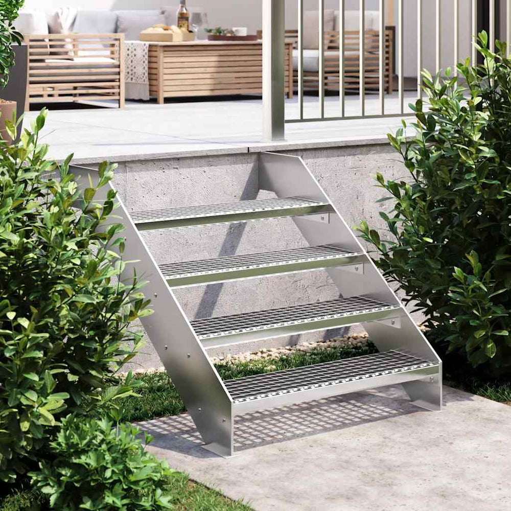 vidaXL Grating Step 80x24x7 cm Galvanized Steel
