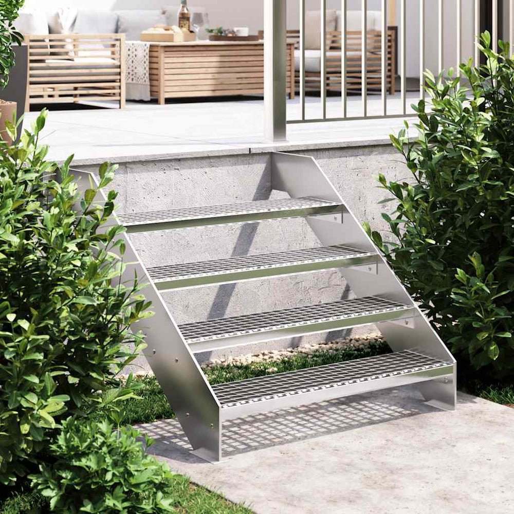 vidaXL Grate Step 90x24x7 cm Galvanized Steel
