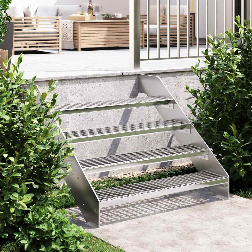 vidaXL Grating Step 100x24x7 cm Galvanized Steel