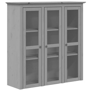 vidaXL Highboard BODO Grey 115.5x43x200.5 cm Solid Pine