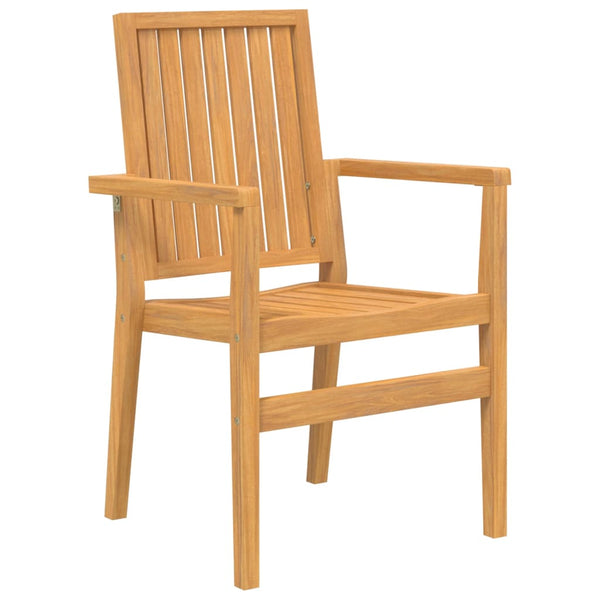 vidaXL Garden Chairs 4 pcs Stackable 56.5x57.5x91 cm Solid Teak Wood