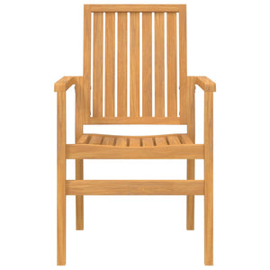 vidaXL Garden Chairs 6 pcs. Stackable 56.5x57.5x91 cm Solid Teak Wood