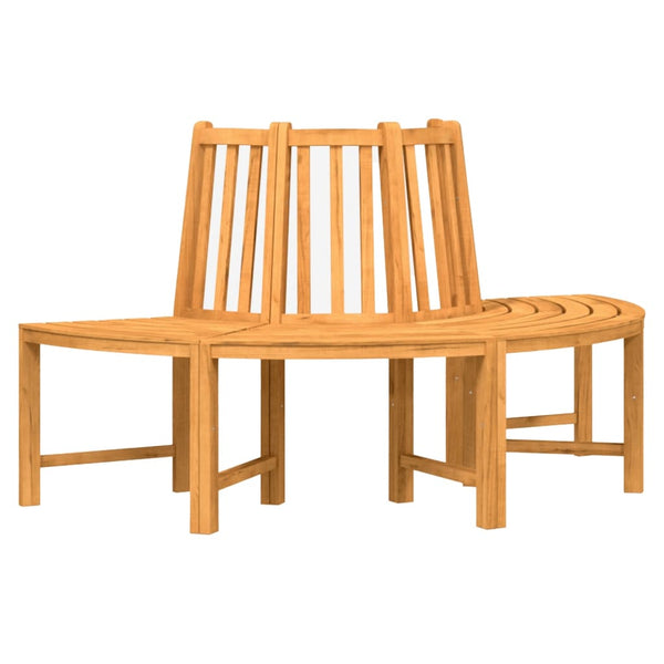 vidaXL Tree Benches 2 pcs. Half-Round Ø160 cm Solid Teak Wood