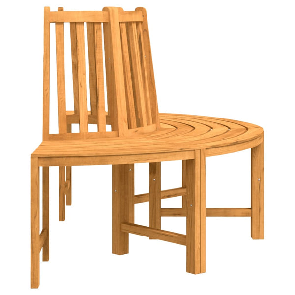 vidaXL Tree Benches 2 pcs. Half-Round Ø160 cm Solid Teak Wood