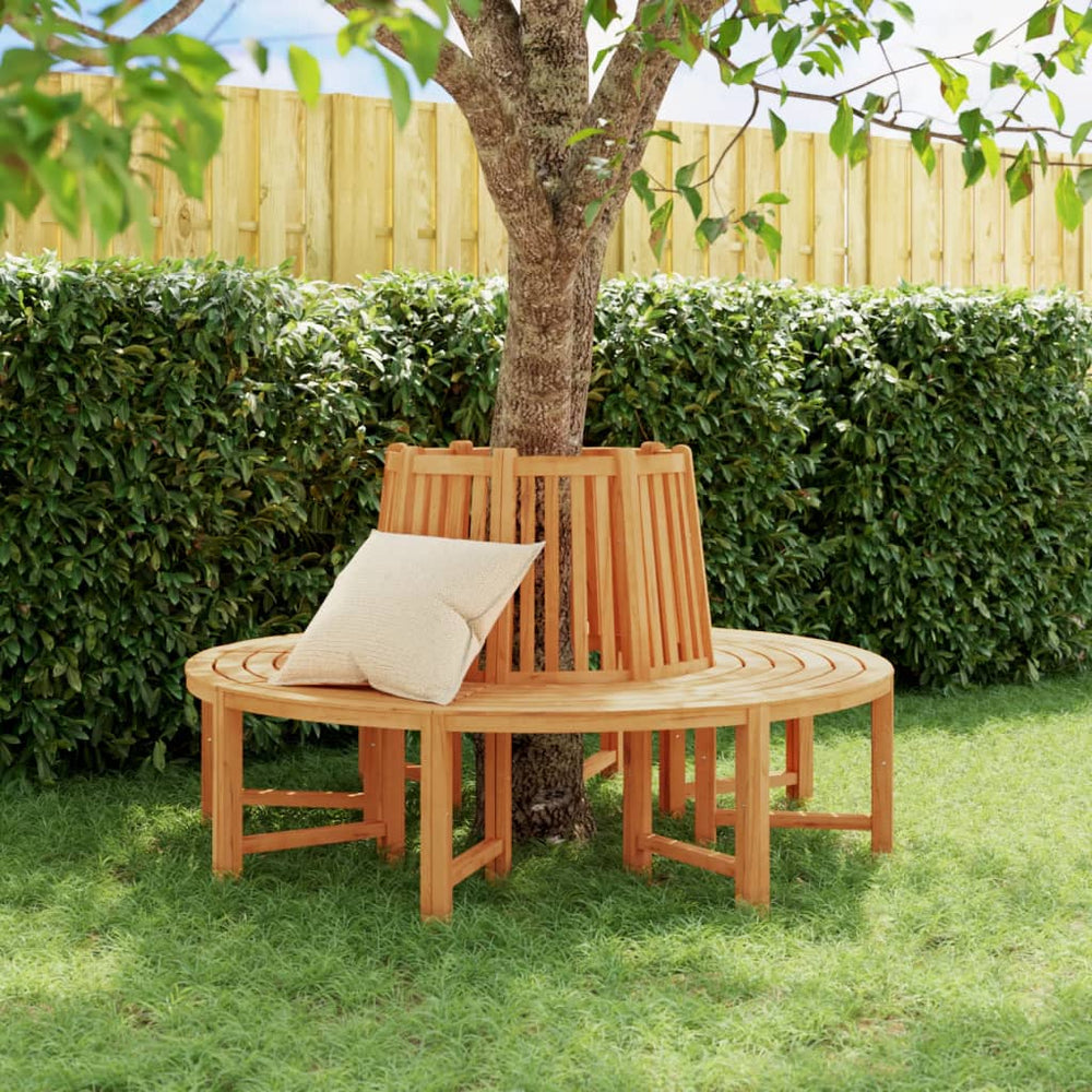 vidaXL Tree Benches 2 pcs. Half-Round Ø160 cm Solid Teak Wood