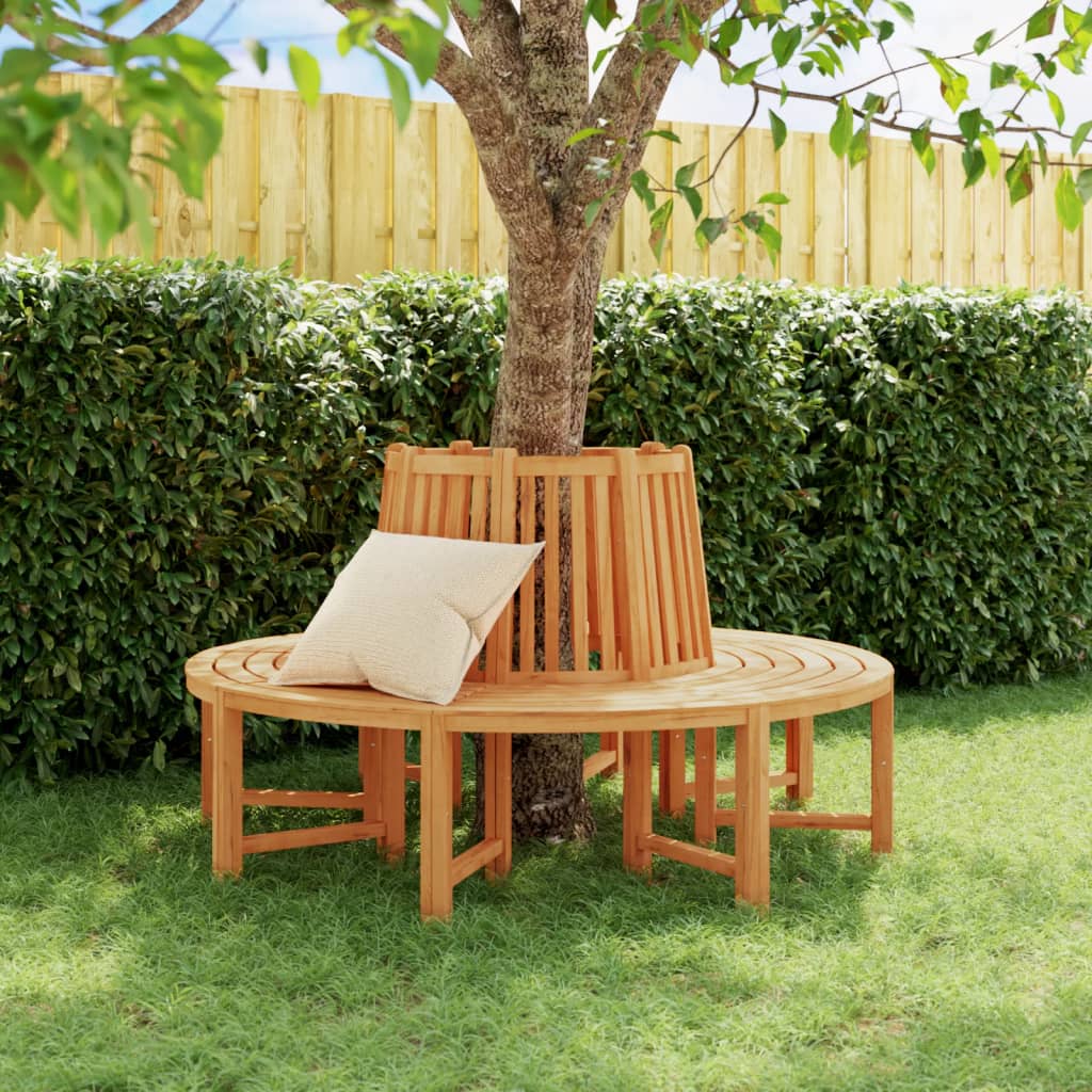 vidaXL Tree Benches 2 pcs. Half-Round Ø160 cm Solid Teak Wood