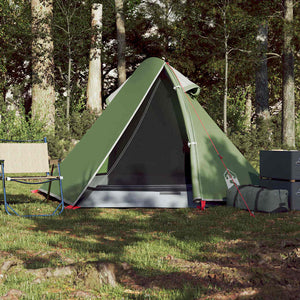 vidaXL Dome Camping Tent 2 Person Green Waterproof