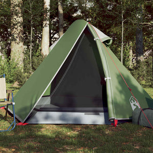 vidaXL Dome Camping Tent 2 Person Green Waterproof