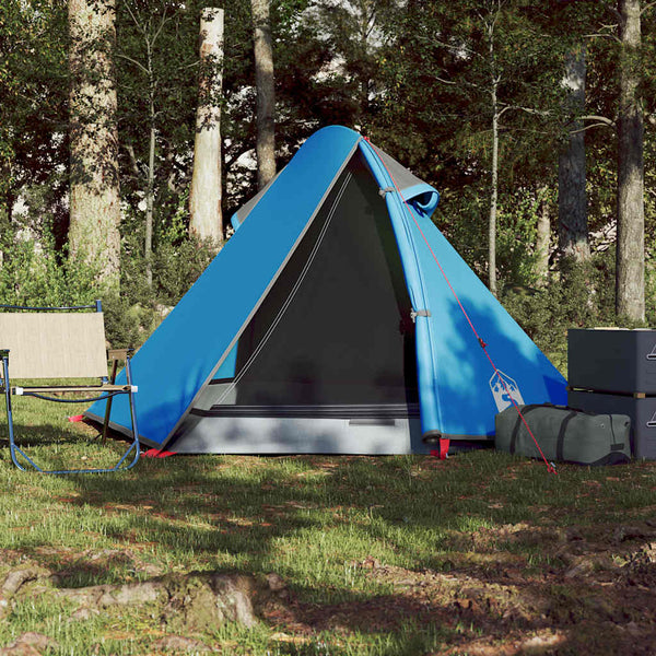 vidaXL Dome Camping Tent 2 Person Blue Waterproof