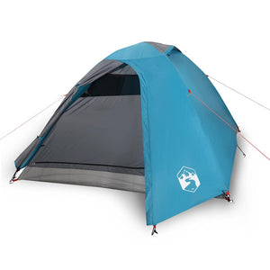 vidaXL Dome Tent 3-Person Blue Waterproof