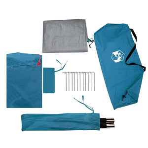 vidaXL Dome Tent 3-Person Blue Waterproof