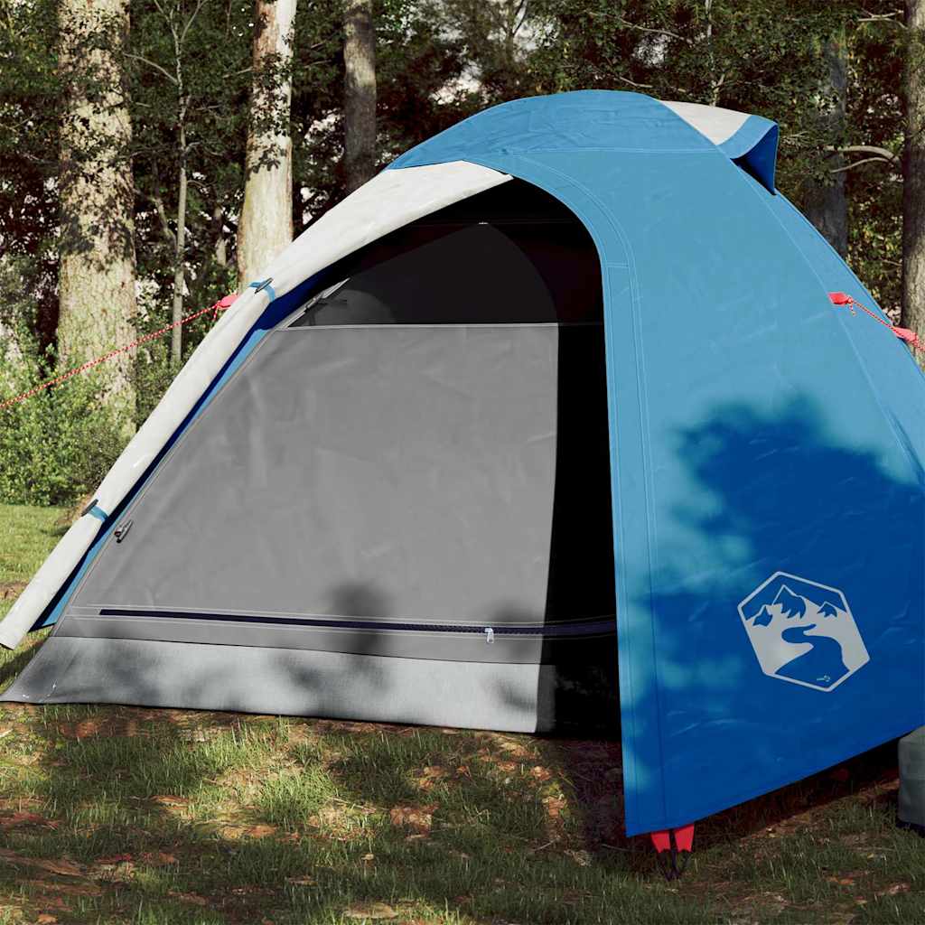 vidaXL Dome Tent 3-Person Blue Waterproof