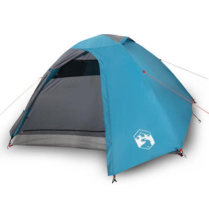 vidaXL 4-Person Dome Camping Tent Blue Waterproof
