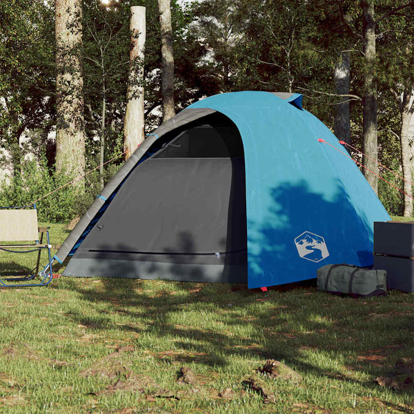 vidaXL 4-Person Dome Camping Tent Blue Waterproof