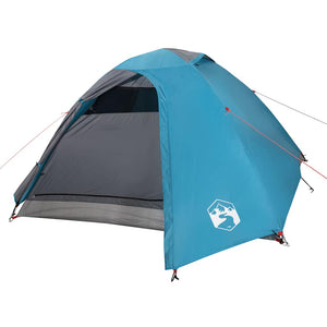 vidaXL 4-Person Dome Camping Tent Blue Waterproof