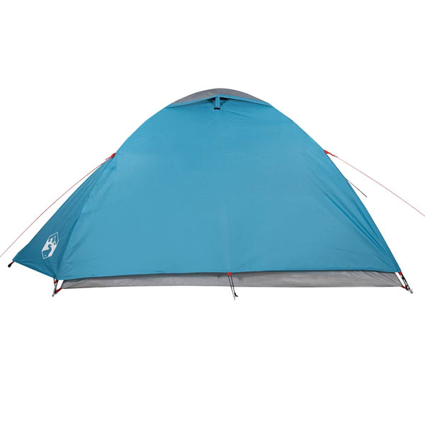 vidaXL 4-Person Dome Camping Tent Blue Waterproof
