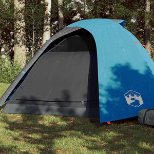 vidaXL 4-Person Dome Camping Tent Blue Waterproof