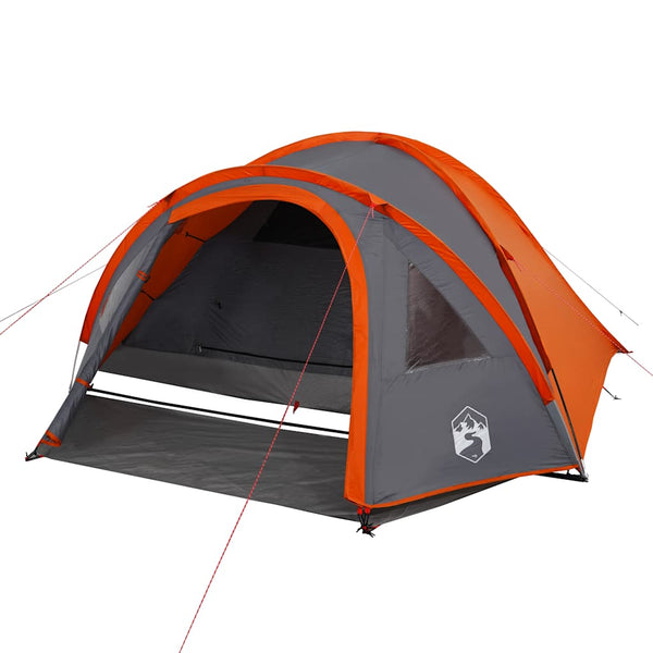 vidaXL 4-Person Dome Camping Tent Orange Waterproof