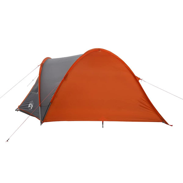 vidaXL 4-Person Dome Camping Tent Orange Waterproof