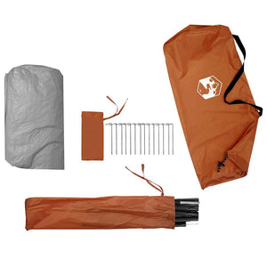 vidaXL 2-Person Camping Tent Grey and Orange Water-Resistant
