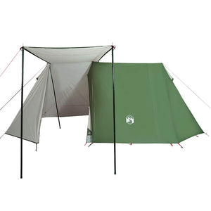 vidaXL 3-Person Camping Tent Green Waterproof