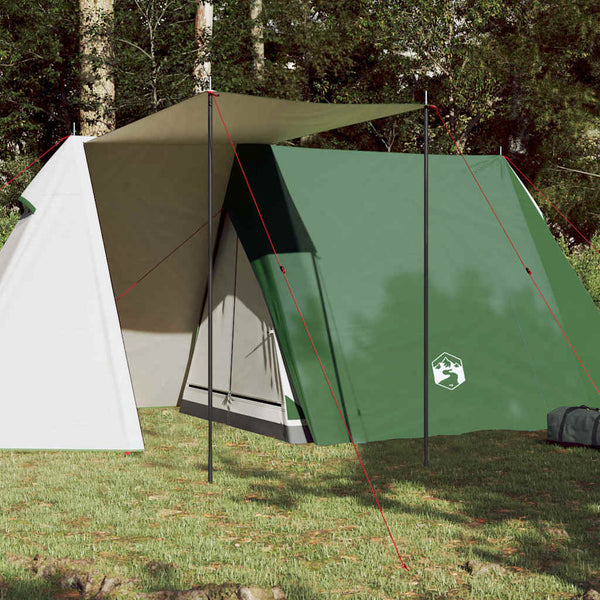 vidaXL 3-Person Camping Tent Green Waterproof