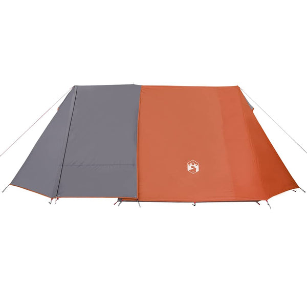vidaXL 3-Person Camping Tent Grey and Orange Waterproof