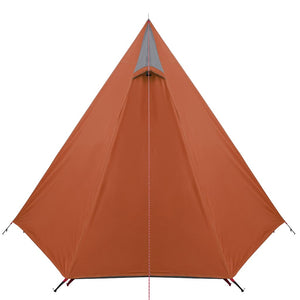 vidaXL 3-Person Camping Tent Grey and Orange Waterproof