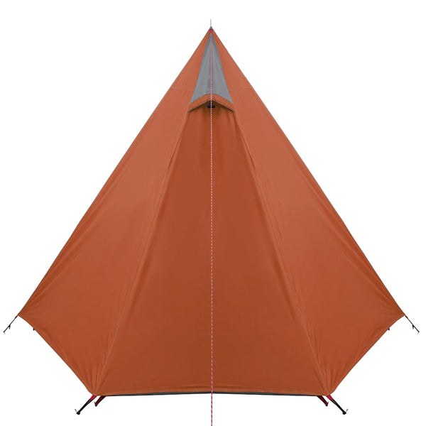 vidaXL 3-Person Camping Tent Grey and Orange Waterproof